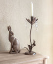 Rabbit and Crystal Candle Holder-2 Sizes Available