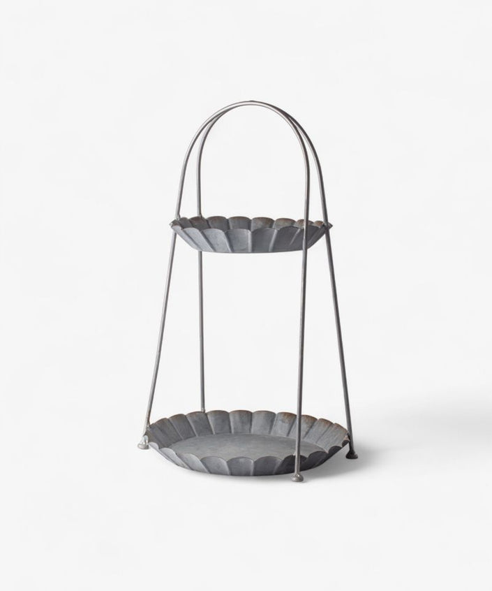 Fluted 2 Tier Sweets Tray