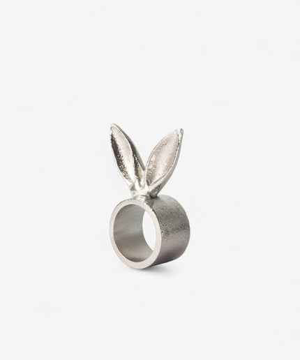 Rabbit Ears Napkin Ring Silver