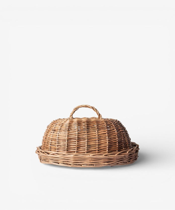 Riviera Woven Oval Dome Cover and Tray - 2 Sizes