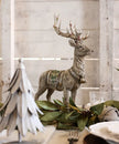 Grey Deer with Bells & Saddle - French Country Collections
