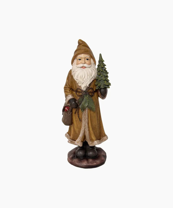 Traditional Santa with Tree - Mustard - French Country Collections