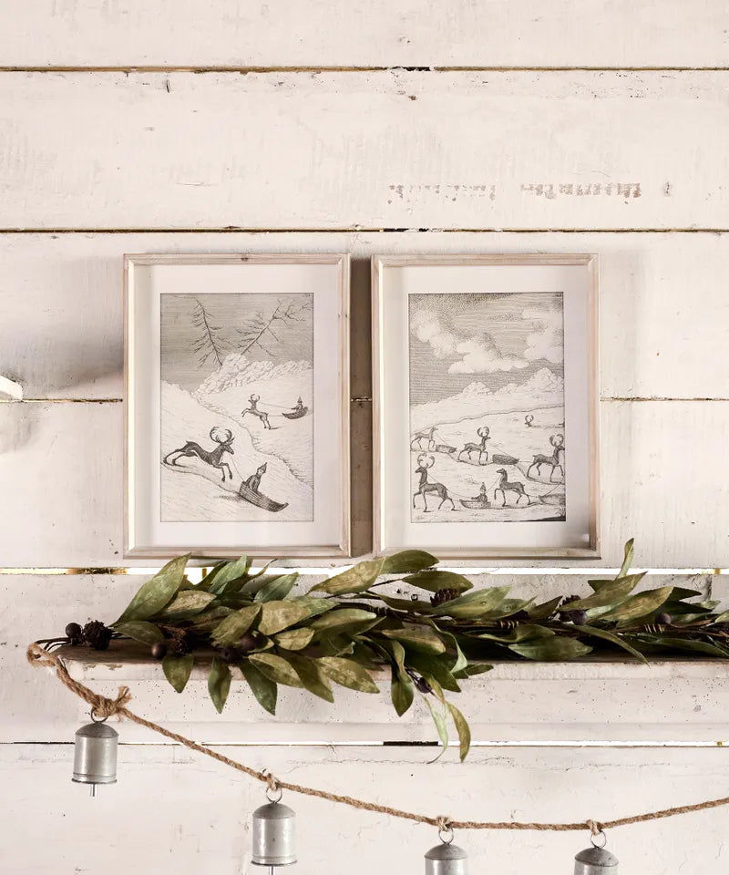 Reindeer Sleigh Scene Wall Art by French Country Collections