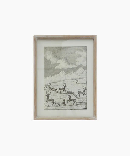 Reindeer Sleigh Scene Wall Art by French Country Collections
