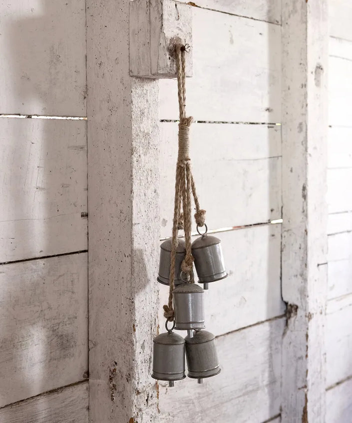Cow Bells on a Rope Bunch of 5