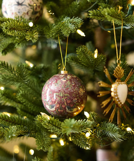 Vintage Pattern Hanging Balls Mixed Colours (6PC) by French Country Collections