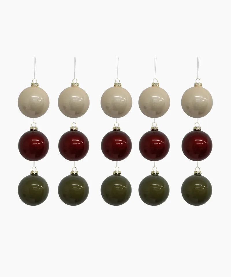 Assorted Mini Baubles (15 pack) - French Country Collections