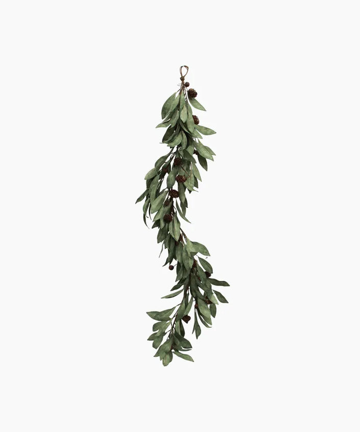 Eucalyptus & Brown Berry Wood Swag - French Country Collections