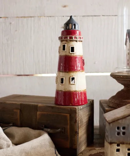 Saint Malo Seaside Tea Light Lighthouse by French Country Collections