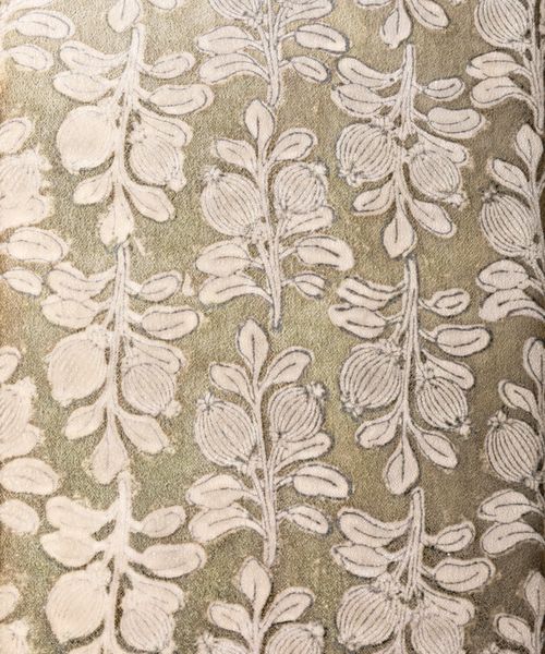 Vine Handblock Velvet Cushion Cover