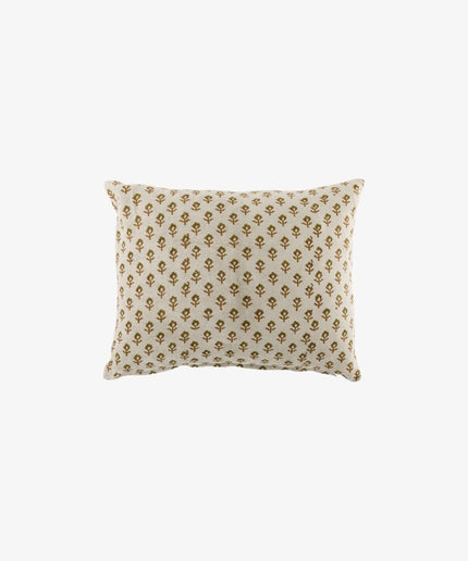 Flower Handblock Velvet Cushion Cover