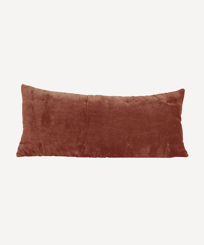 Brick Velvet Lodge Cushion Cover with Feather Inner by French Country Collections