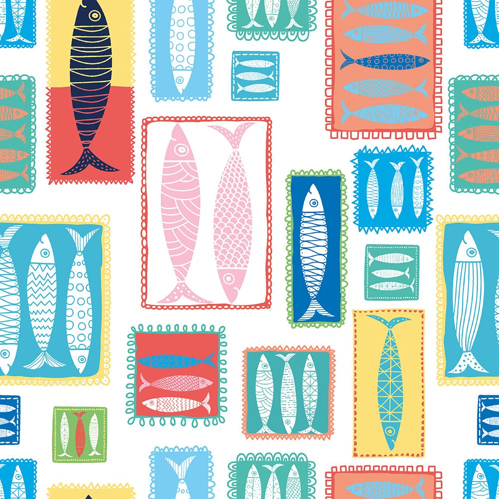 Paper + Design Luncheon Napkins - Retro Fish