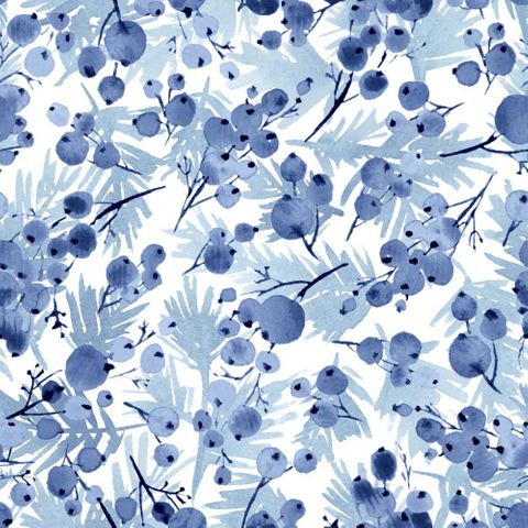 Serviettes-Blue Twig