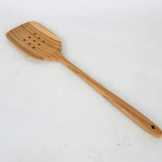 Wooden Stiring Spoon with Holes Large - Teak