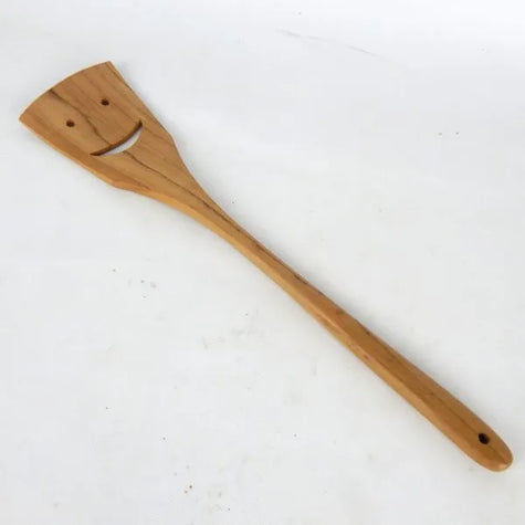 Teak Smiley Face Single Spoon 35cm
