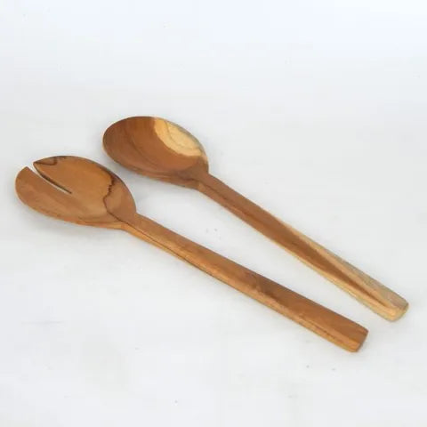 Wooden Salad Servers Set - Teak