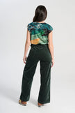 Peggy Paris Long Pants Forest Green Velvet - Olga de Polga