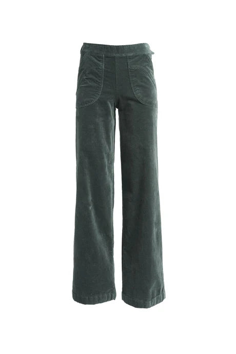Peggy Paris Long Pants Forest Green Velvet - Olga de Polga