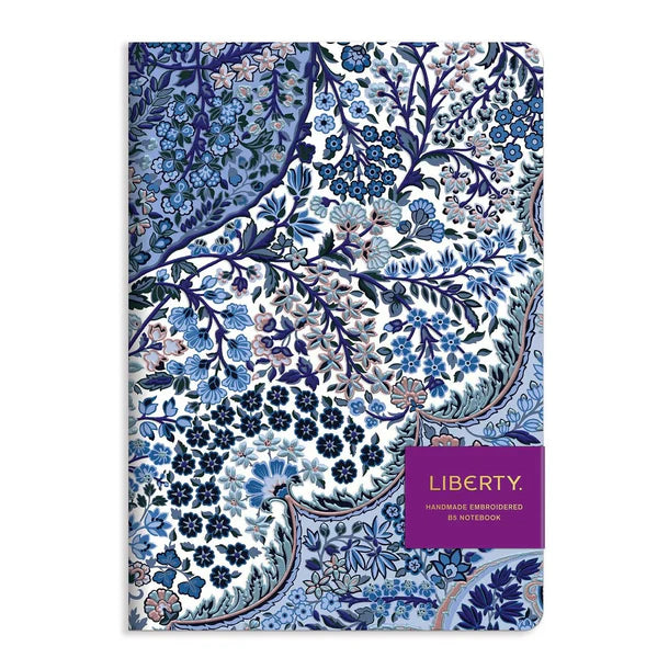 Liberty Embroidered Tanjore Gardens Handmade Embroidered B5 Journal