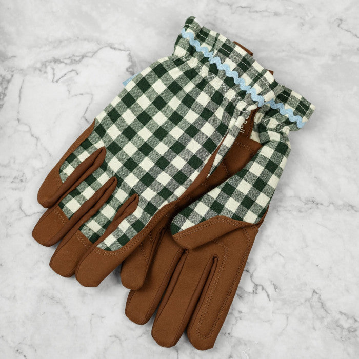 Gingham Check Gardening Gloves - Burgon and Ball
