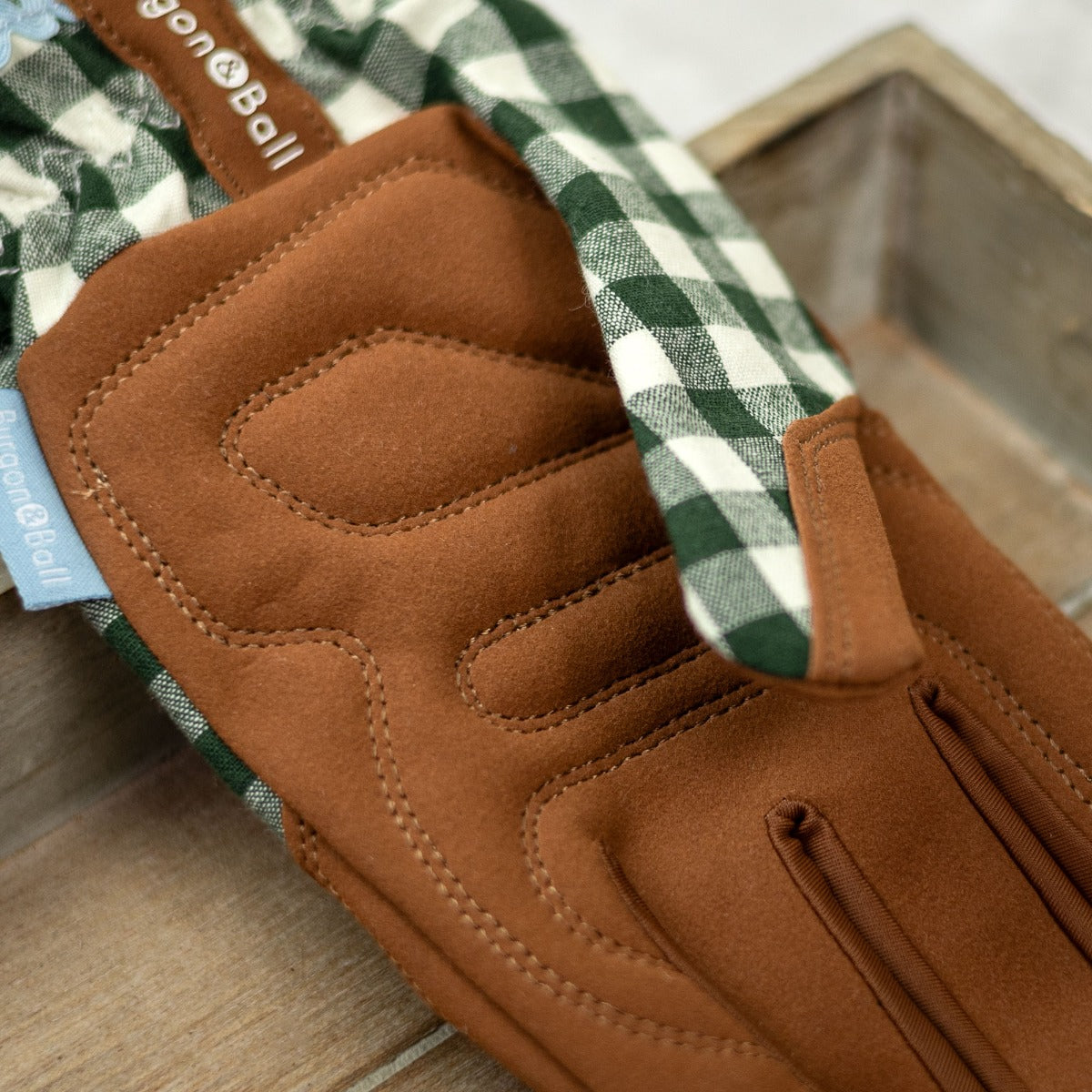 Gingham Check Gardening Gloves - Burgon and Ball