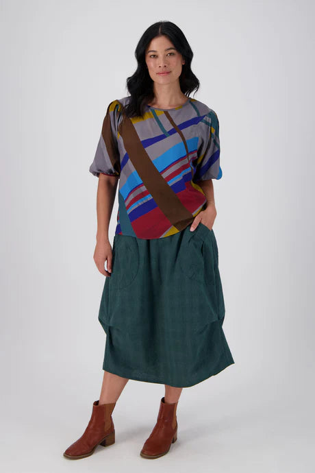 Olga de Polga Milwaukee Textured Skirt - Forest