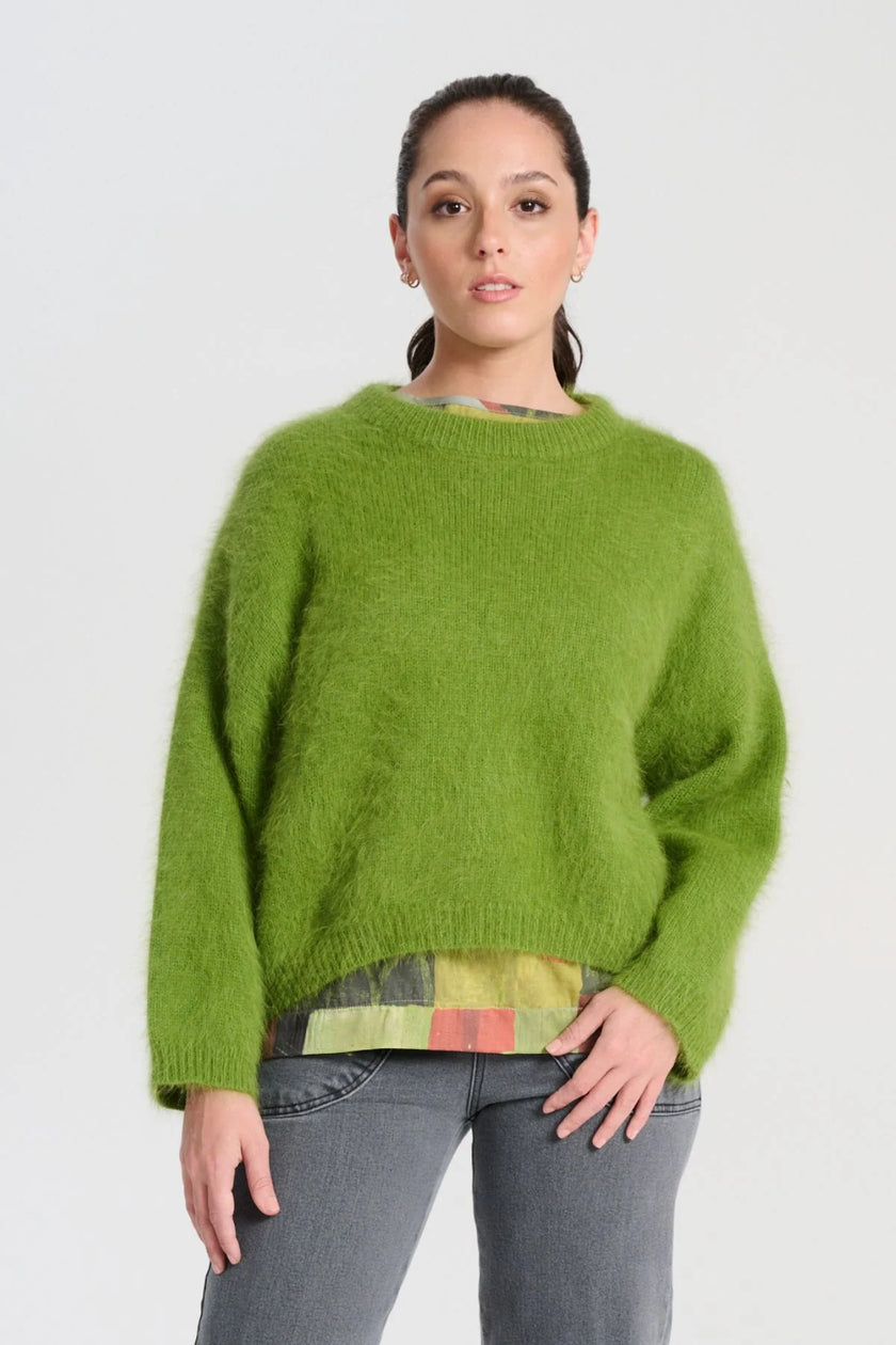 Olga de Polga Montreal Angora Knit - Grass Green