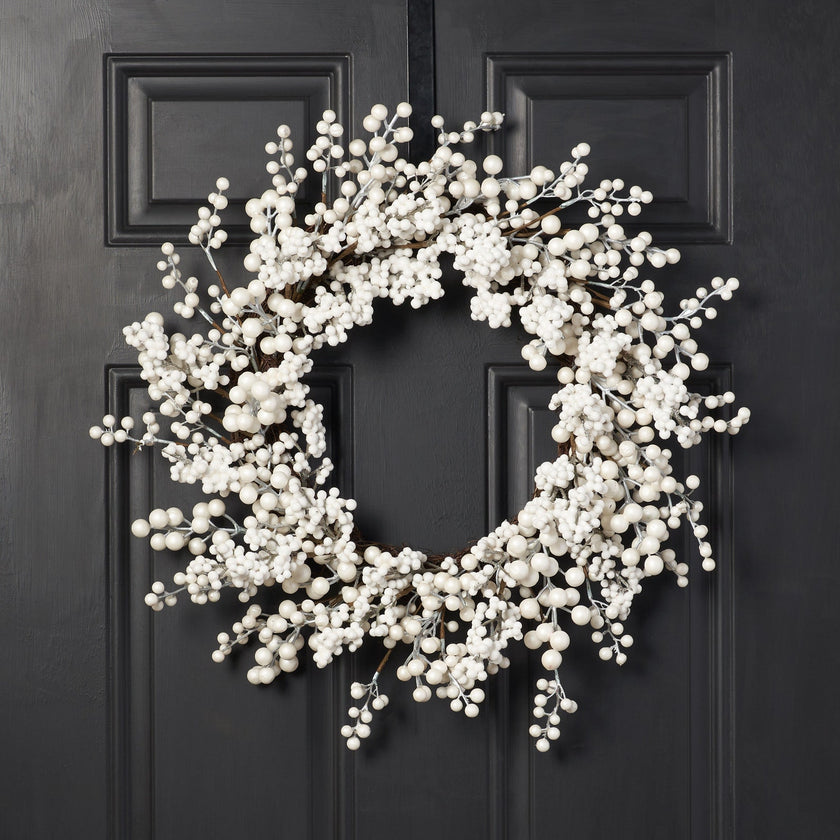 White Pearly Berry Wreath