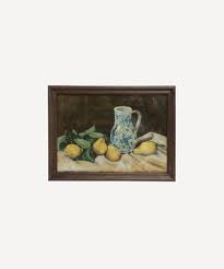 Lemon & Jug Framed Print by French Country Collections