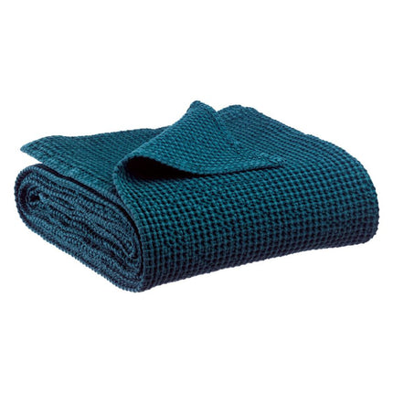 Vivaraise Plaid Maia Stonewashed Cotton Throw - Indigo