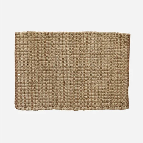 100% Jute Waffle Weave Natural & Ivory Doormat