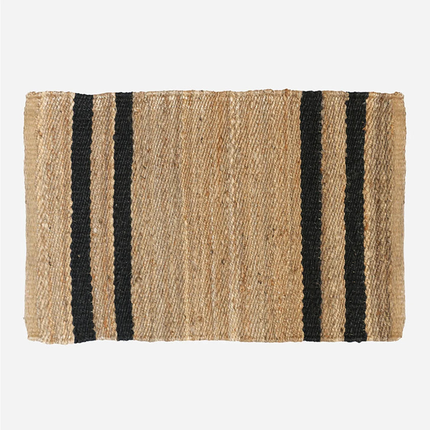 Natural Sisal Doormat with Black Stripes