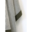 Dunedin Olive and Ivory Throw in Boucle Weave