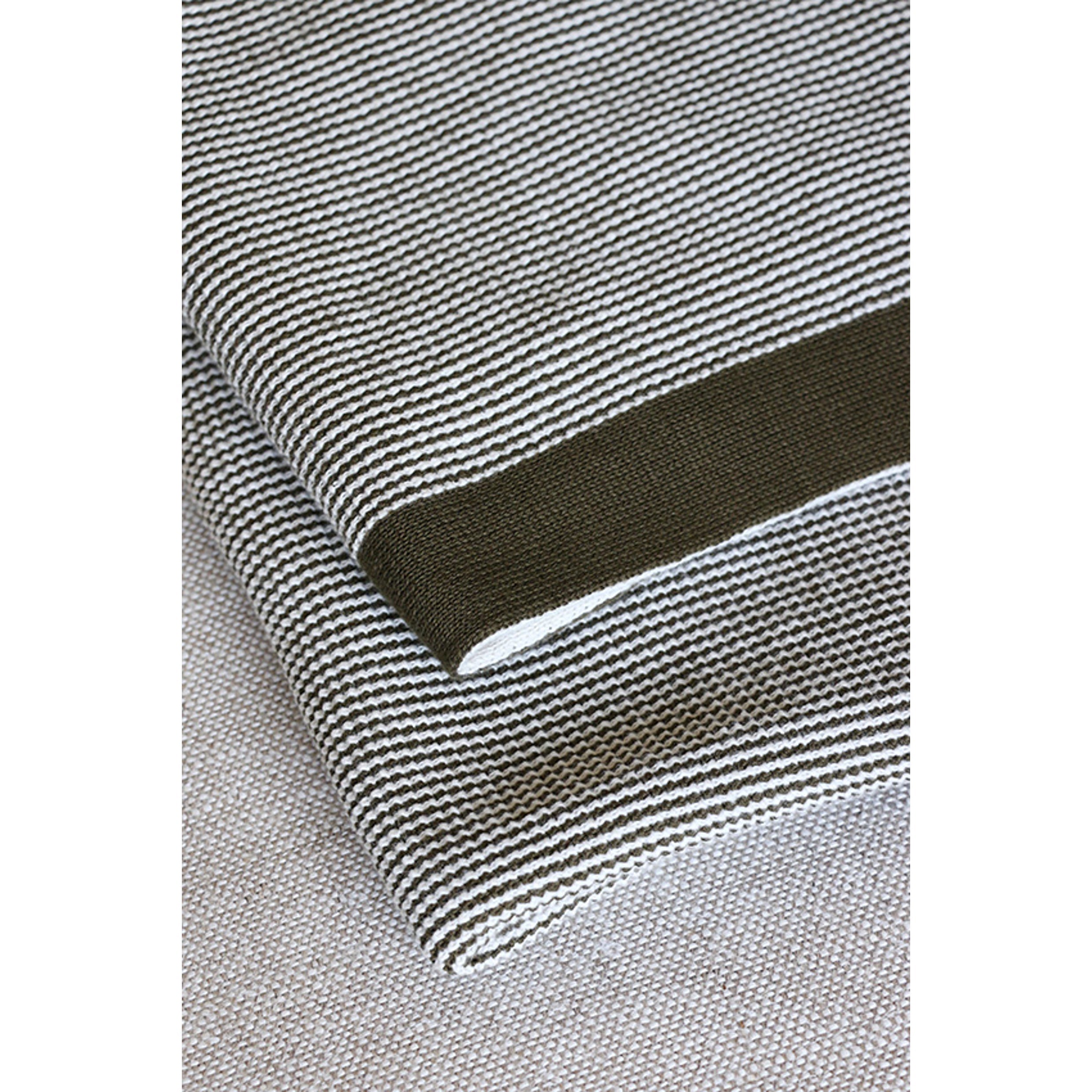 Dunedin Olive and Ivory Throw in Boucle Weave