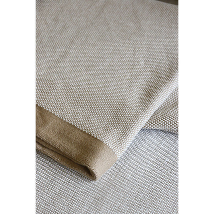 Clyde Caramel and Ivory Throw in Boucle Weave