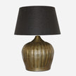 Saffron Urn Lamp Base in Brass Antique Finish