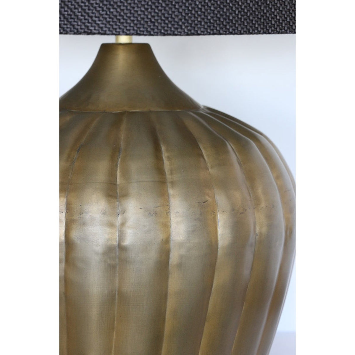 Saffron Urn Lamp Base in Brass Antique Finish