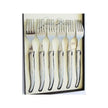 Laguiole stainless steel handle 6 table forks gift box