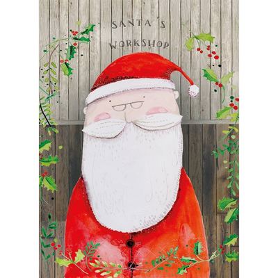 Santa's Workshop Advent Card
