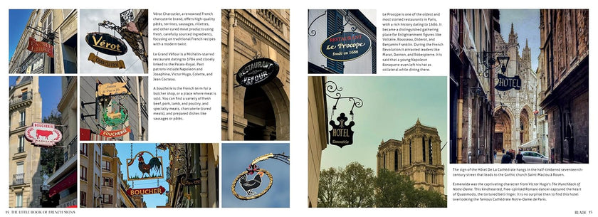 Inside pages of The Little Book of French Signs