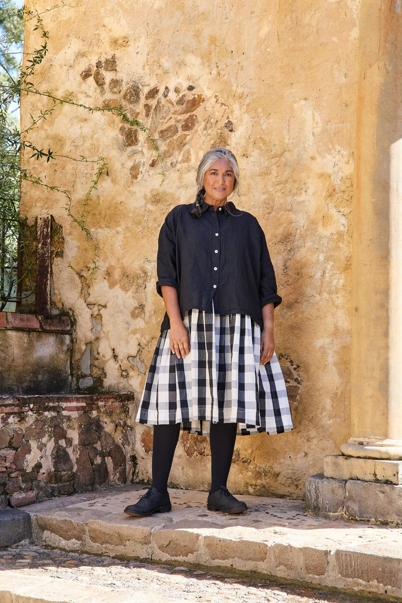 Meg by Design Libby Shirt Linen Black Small