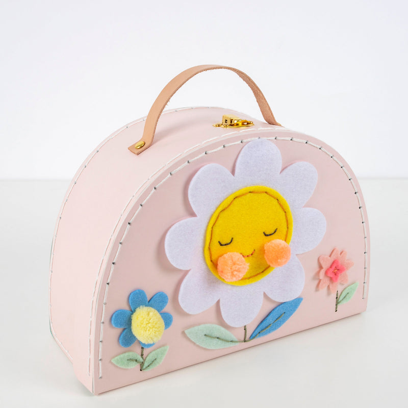 Flower Embroidery Suitcase