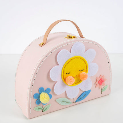 Flower Embroidery Suitcase