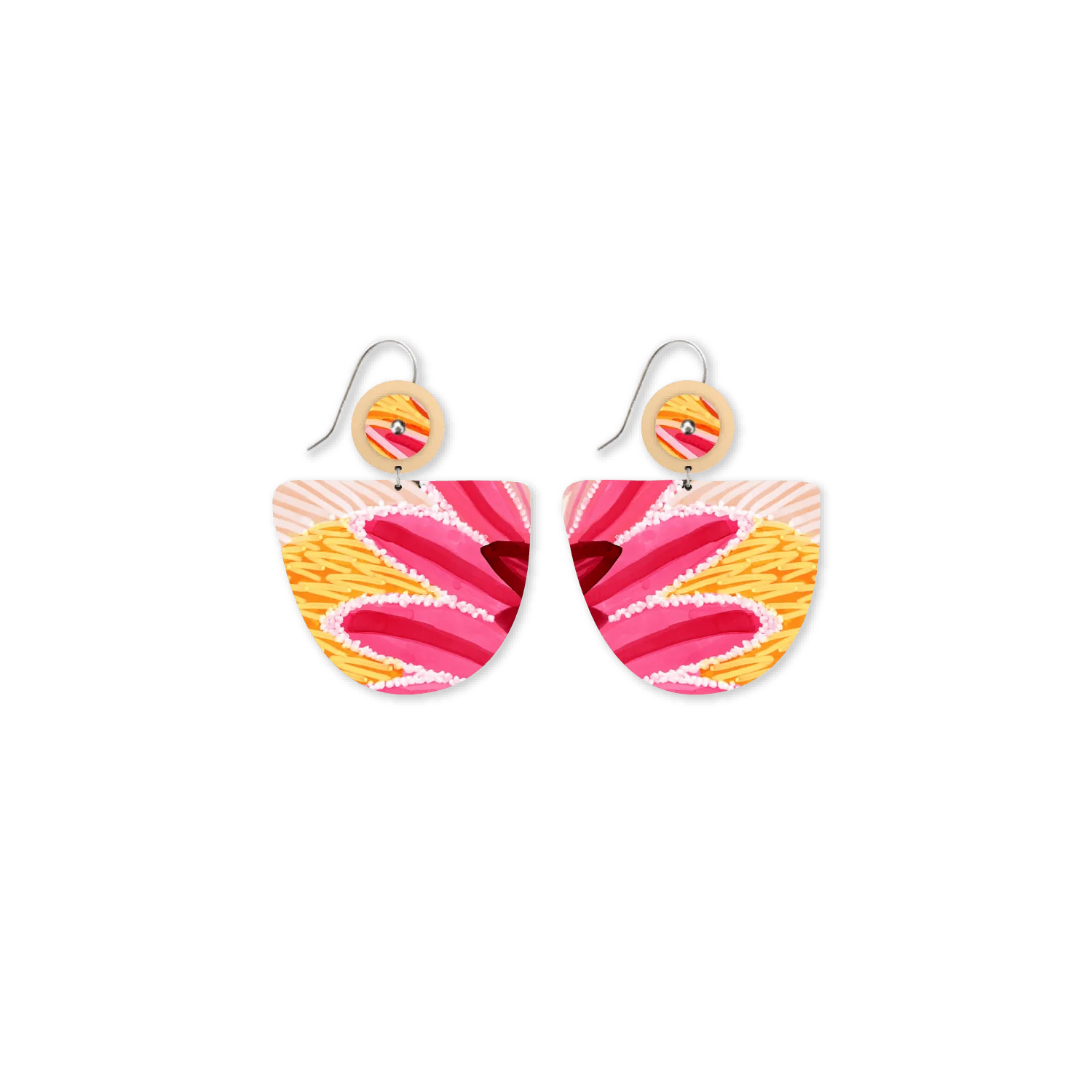 Organic Bell Drop Circles Drop Earrings