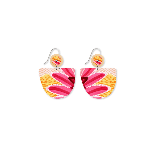 Organic Bell Drop Circles Drop Earrings