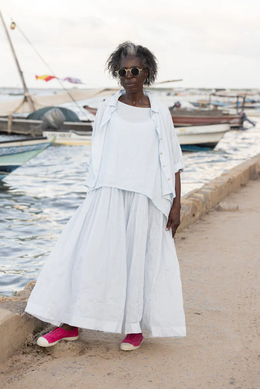 Moyo Shirt - Linen - Ice Small - by MegbyDesign