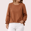 Musk Linen Pleated Top-Carter