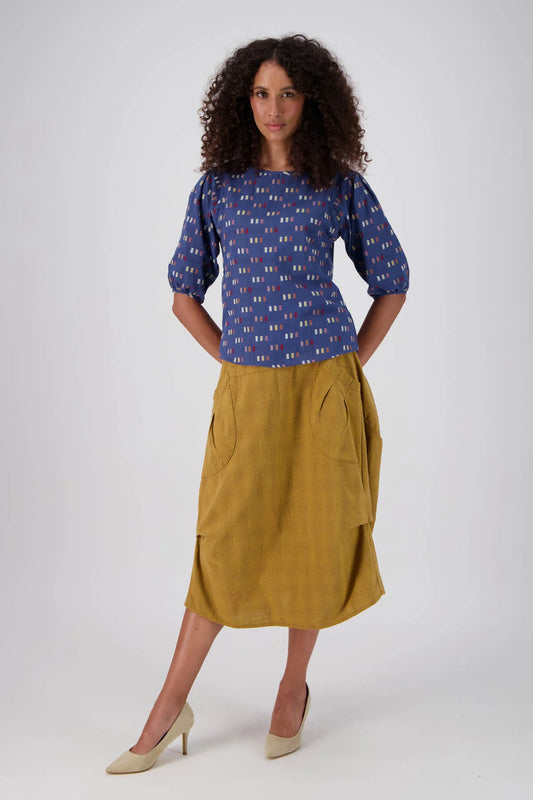 Milwaukee Textured Mustard Skirt - Olga De Polga