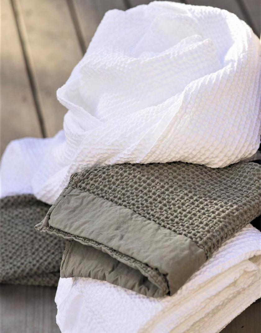 Carbon Nagari waffle cotton Guest Towel